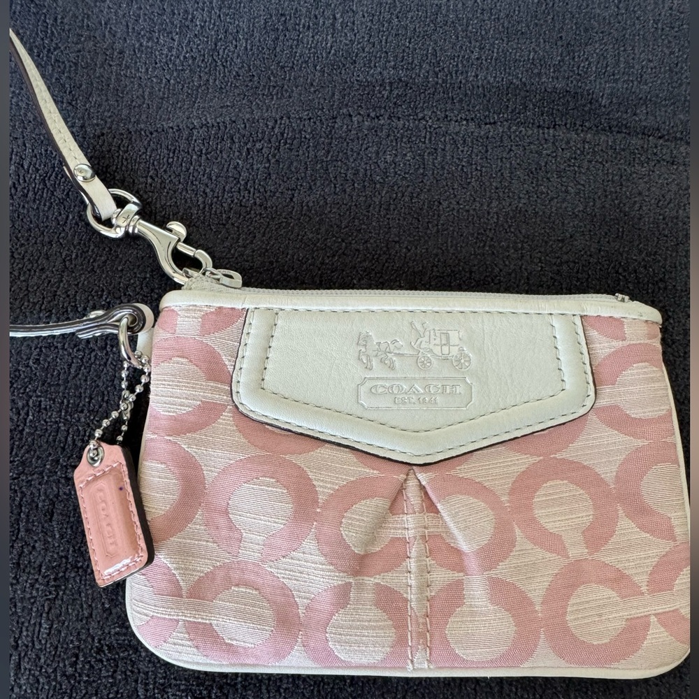 Pink Coach Wristlet